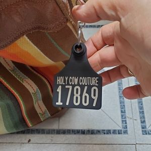 Holy cow couture bag ear Tag attached